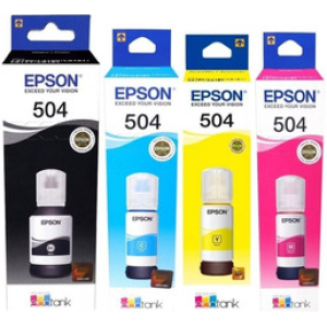 Juego deTinta Epson T504 para  L4150, L4160, L6161, L6171, L6191, L4260.